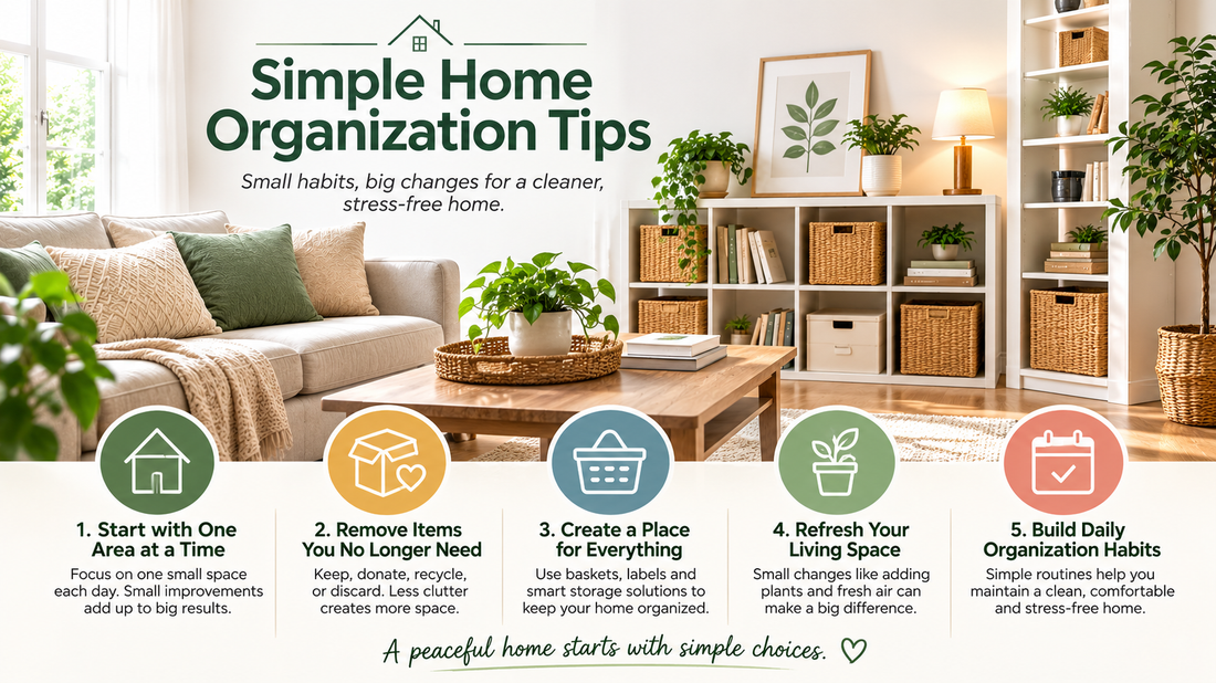 Simple Home Organization Tips for a Cleaner and More Relaxing Space