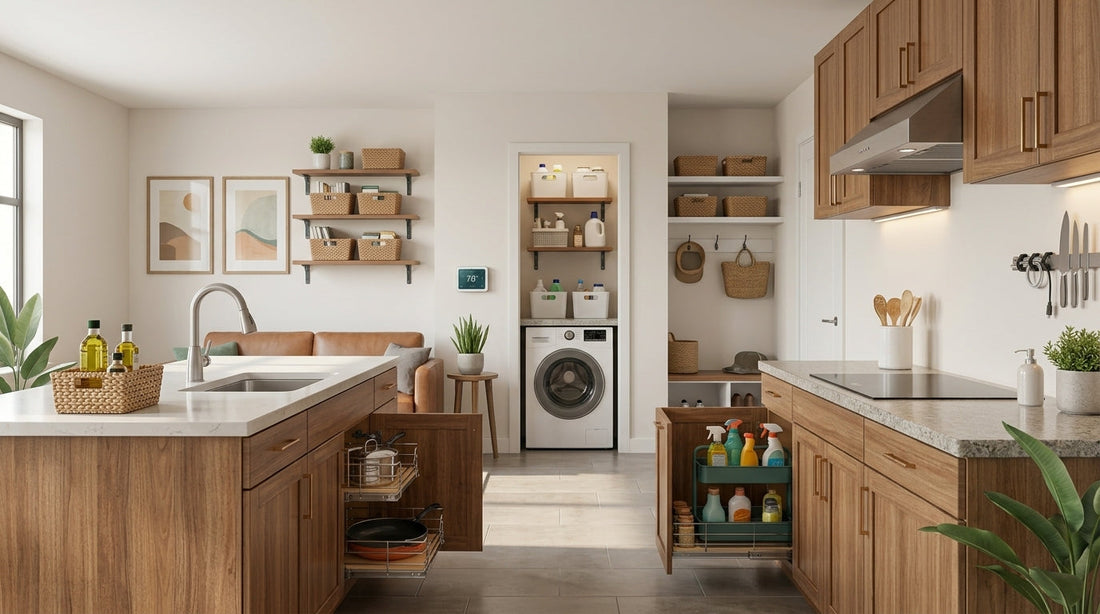 Discover seven simple home upgrades that can improve organization, cleaning, storage, and everyday convenience