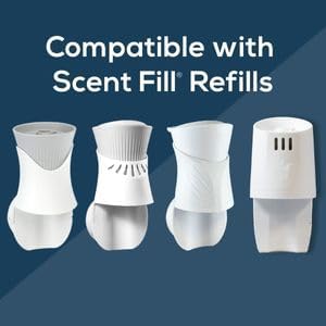 Scent Fill Coconut Sandalwood Plug in Air Freshener, Scented Oil Refills, 2 Refills + Diffuser