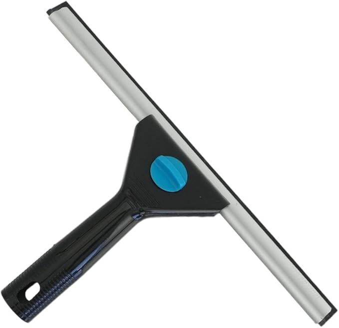 Moerman 12 Inch All Purpose Window Squeegee - Lightweight Durable Plastic Handle -Aluminum Channel with Streak Free Rubber - for Window Cleaning, Showers, and Mirrors