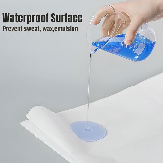 100 PCS Disposable Massage Table Sheets Spa Bed Covers 71"x31" -Non Woven Fabric Waterproof Protector for Waxing, Tattoo, Beauty Salon,Facial, Esthetician Table Bed (Blue)