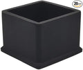 Flyshop Non-Slip Thick Rubber Leg Tips Floor Protectors Square Chair Leg Caps 38 x 38 mm, 1-1/2" x 1-1/2", Black, 20PCS