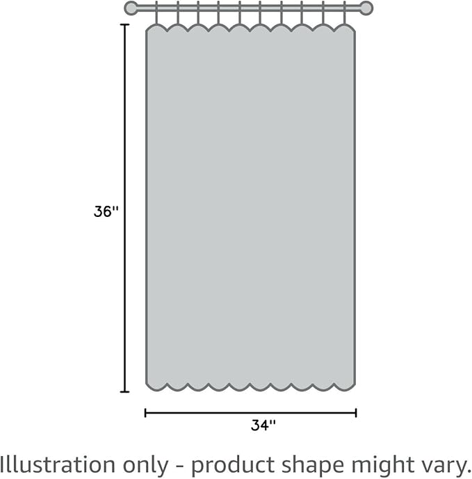 BGment Small Blackout Curtains 36 Inch Length for Kitchen Window Over Sink - Dark Grey Cafe Drapes Half Window with Rod Pocket for Rv Bathroom, 2 Panels, 34 x 36 Inch