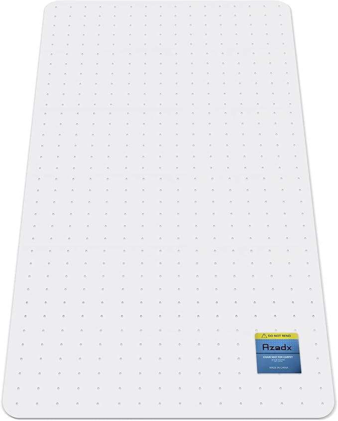 Azadx Heavy Duty Office Chair Mat for Carpet 32" x 55" Hard Material Chair Mat for Carpeted Floor Slip Resistant Carpet Protector for Home Office Easy Glide Desk Floor Mat for Office Chair on Carpets