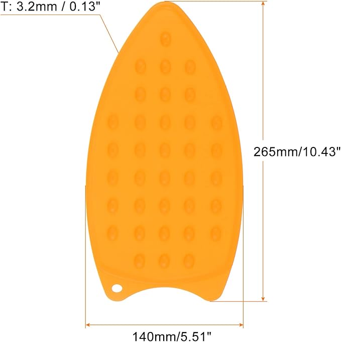HARFINGTON 2pcs Silicone Iron Rest Pad, Multipurpose Iron Hot Resistant Mat Iron Rest Plate for Ironing Board Hot Heat Resistant Steam Compact Mat, Orange