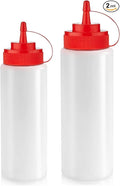 Norcalway 12 oz and 16 oz - 2 Pack | Condiment Squeeze Bottles – Plastic Squirt Bottles for Sauce, Ketchup, Dressing, Oil & More – Easy Pour, Refill & Clean – Kitchen Condiment Dispensers