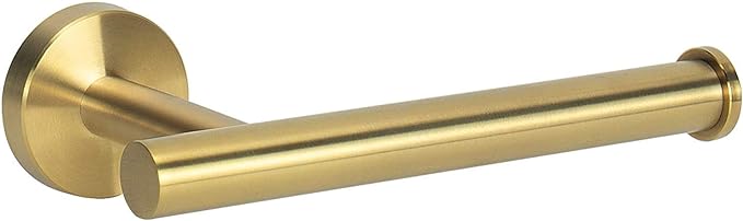 NearMoon Bathroom Toilet Paper Holder, Premium SUS304 Stainless Steel Rustproof Wall Mounted Toilet Roll Holder for Bathroom, Kitchen, Washroom (1 Pack, Brushed Gold)