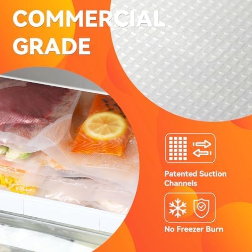 Wevac 6''x10'' and 8''x12'' 300 Count, Vacuum Sealer Bags Keeper, PreCut Bags, Ideal for Food Saver, BPA Free, Commercial Grade, Great for Storage, Meal prep and Sous Vide