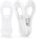 Tinfol White Plastic Hanger Clips, 24 Pack Hanger Clips- Strong Pinch Grip Finger Clips for Plastic Clothes Hangers, Multi-Purpose Hangers Clips