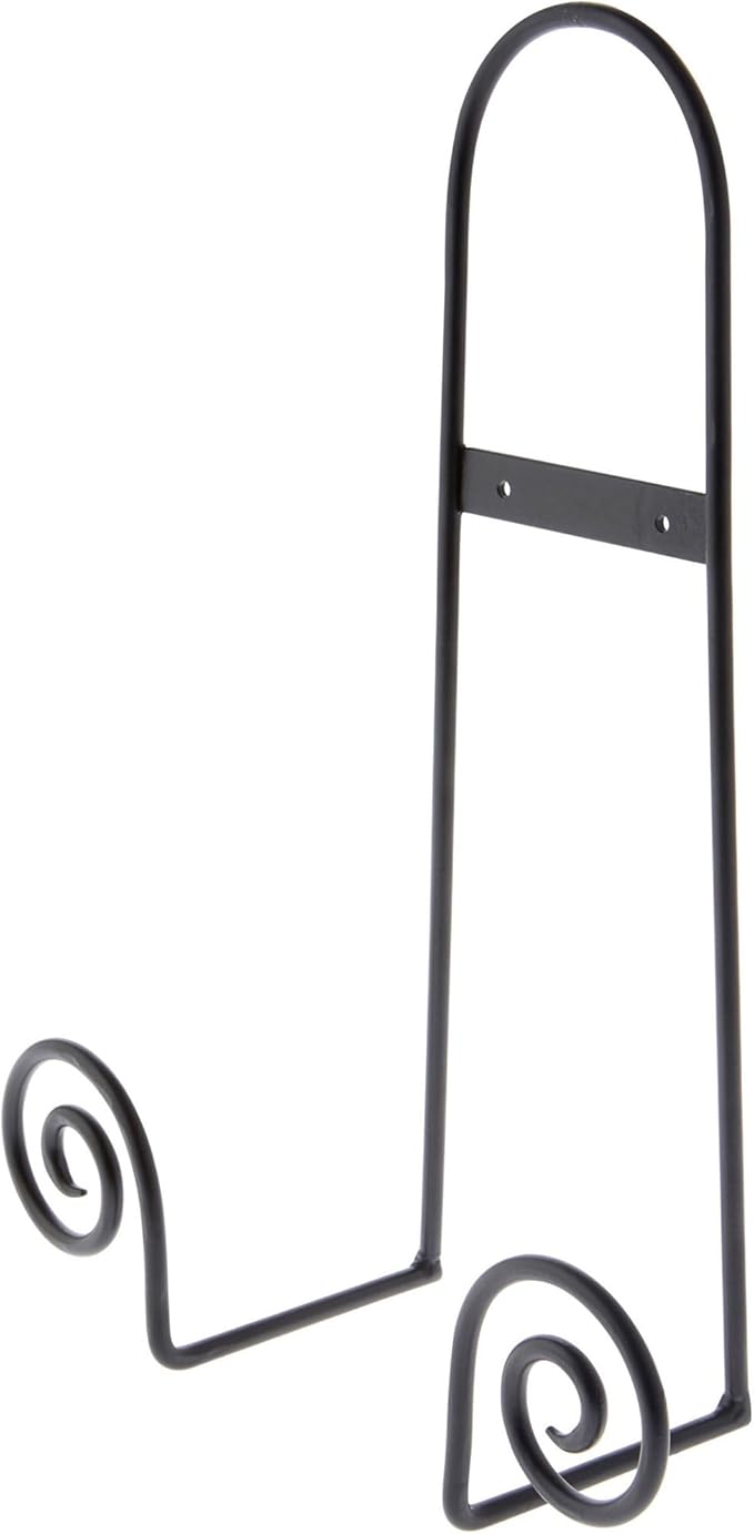 Bard's Black Wrought Iron Wall Mountable Tray or Platter Hanger, 16.25" H x 11.75" W x 4.5" D (For 16" - 30" Trays or Platters), Pack of 5