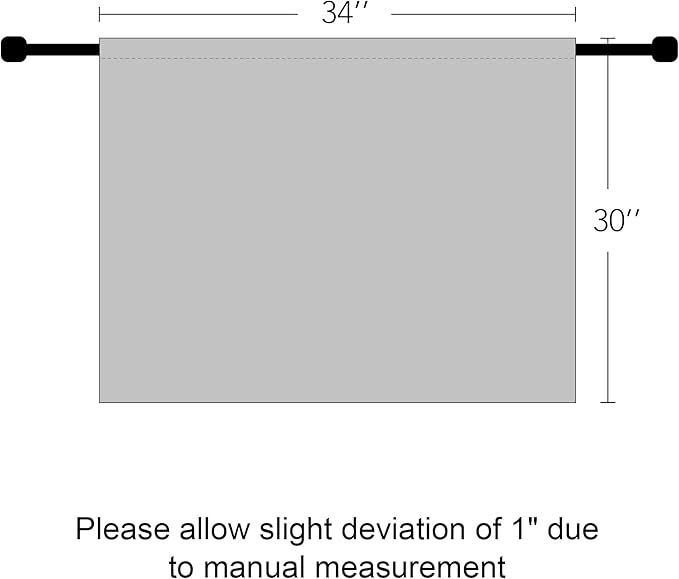 RYB HOME Blackout Short Cafe Curtains, Privacy Light Block Small Window Curtains for Bedroom Kitchen Basement Dining Classroom, W 34 x L 30 inches, Natural, 2 Panels
