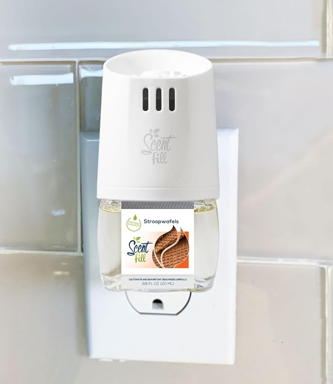 Scent Fill Stroopwafels Plug in Air Freshener, 4 Scented Oil Refills