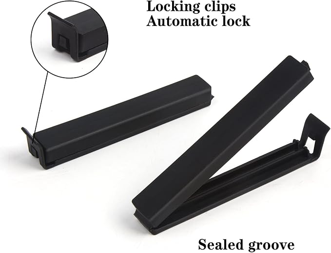 DIYASY Food Bag Clips,30 Pack Plastic Snack Sealing Clip for Food Storage & Packages Assorted Sizes