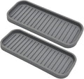 Silicone Sponge Holder - Dish soap Holder for Kitchen Counter 2 Pack, Waterproof Sponge soap Tray for Kitchen Sink Bathroom, Multipurpose Sink Caddy Organizer for soap Dispenser Scrubbers Makeup Gray