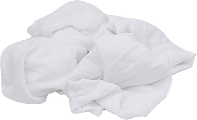 Premium White T-Shirt Cleaning Rags (600 lbs. Pallet 24x25 lbs. Box) – White Cotton Rags for Cleaning, Staining, Painting, Oil, Grease & Dust Removal – Shop Rags Bulk for Multipurpose use