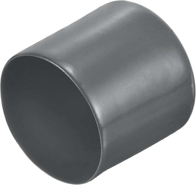uxcell 20pcs Rubber End Caps 49mm ID Vinyl Round Tube Bolt Cap Cover Thread Protectors Dark Grey