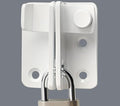 Alise Flip Latch Gate Latches Slide Bolt Latch Safety Door Lock Catch for Barn Cabinet Pet Cage Garden Bathroom Garage Window Sliding Door,Stainless Steel White Finish MS3006R-W