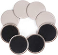 Ezprotekt 8 Pack Reusable Large Furniture Movers Sliders for Carpet, 5" Round Furniture Moving Pads, Carpet Sliders for Heavy Sofa Bed Couch Fridge, Move Items Easily and Quickly (Beige)