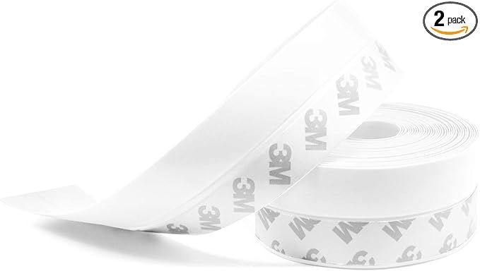 TAROSE Weather Stripping, 33 Feet Silicone Door Seal, White, 35MM