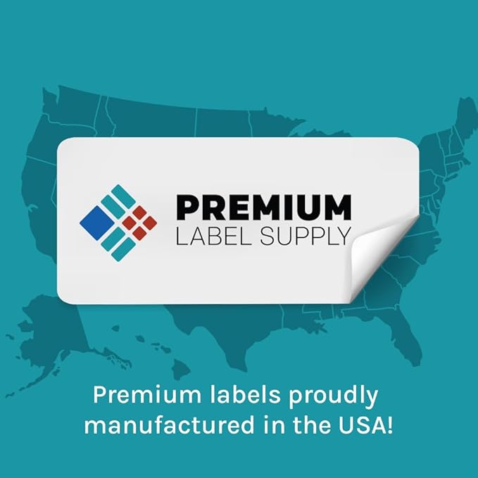 Premium Label Supply Glossy White Sticker Labels – 2.5" x 1.563" – (18 per Sheet) (Glossy White for Laser Only, 450 Labels)