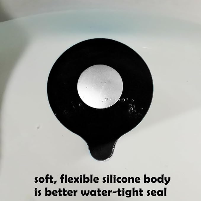 Bathroom Sink Stopper, Tub Stopper, Bathtub Drain Stopper, Bath Tub Plug, Bathtub Drain Cover, Bathtub Drain Plug, Sink Drain Cover, Sink Plug，Black