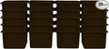 Wood Designs Cubby Storage Bin, Heavy Duty Plastic Containers for Kids Brown Cubby Tray Set of 20