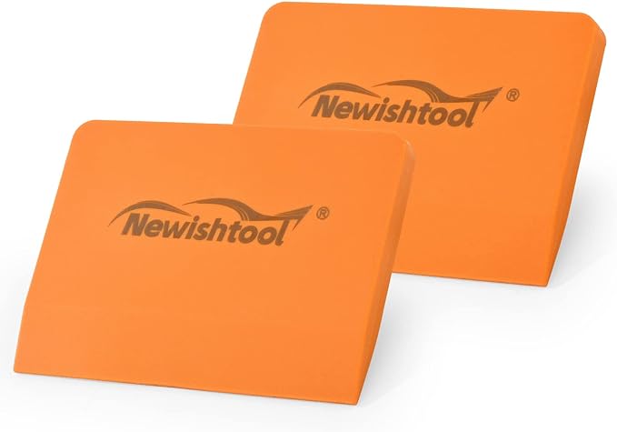 NEWISHTOOL Soft Silicone Small Squeegee for Vinyl, 2 PCS PPF Tools Window Tinting V-Blade Scraper for Window Film Application, Car Paint Protective Film Installation & Water Removal