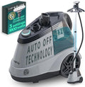 True & Tidy® Commercial Garment Steamer – Heavy Duty 1800W for Home & Commercial Use, 90+ Min Continuous Steam, Large 2.9L Tank, Wheels (X5A Gray Auto-Off, Smart Commercial Garment Steamer)