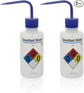 2pcs of Safety Wash Bottles, Vol.500ml 17oz, Distilled Water Wash Bottle, LDPE Material, LVM005
