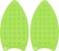 PATIKIL Silicone Iron Rest Pad, 2 Pcs Multipurpose Hot Heat Resistant Iron Rest Plate Protective Pad for Ironing Board Hot Resistant Steamer Steam Compact Mat, Green