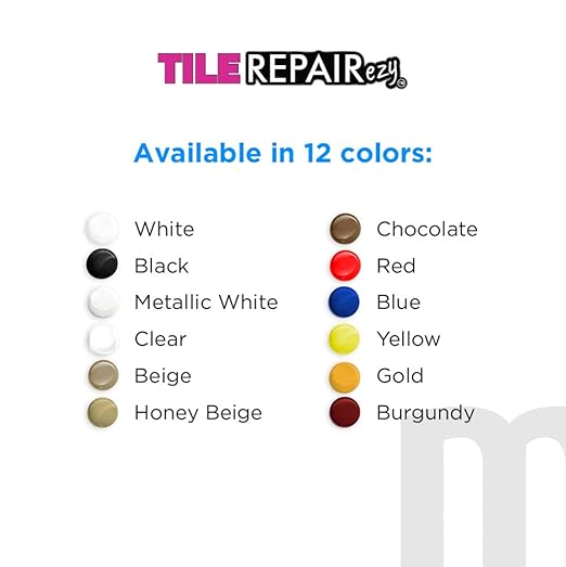 MagicEzy Tile RepairEzy (Black/White) - Laminate Floor Repair Kit - Ceramic Tile Repair Kit - Bathroom Tile Repair Kit - Crack Filler - Gray Porcelain, Ceramic, Acrylic, Stone, PVC, Fiberglass, Vinyl