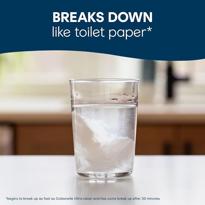 Cottonelle GentlePlus Flushable Wet Wipes with Aloe & Vitamin E, 1 Refill Pack, 168 Wipes Per Pack, Packaging May Vary