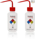 2pcs of Safety Wash Bottles, Vol.500ml 17oz, Acetone Wash Bottle, LDPE Material, LVM004
