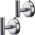 DGYB Large Suction Cup Hooks for Shower Set of 2 Brushed Nickel Towel Hooks for Bathrooms 11 Lbs Wall Hook for Hanging Coat, Robes, Loofah