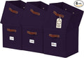 DECOMOMO Storage Bins, Cube Storage Bin with Labels, Fabric Storage Cubes for Shelves (10.5" x 11" / 6pcs, Deep Purple)