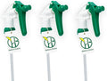 Heluva Green Spray Bottle Nozzle Replacement, Bottle Tops Only - Sprayer Nozzle Triggers for Heavy Duty, Commercial, Home Cleaning Solutions - Fits 8,16,24,32 oz Plastic & Glass Bottles, Green 3 pack