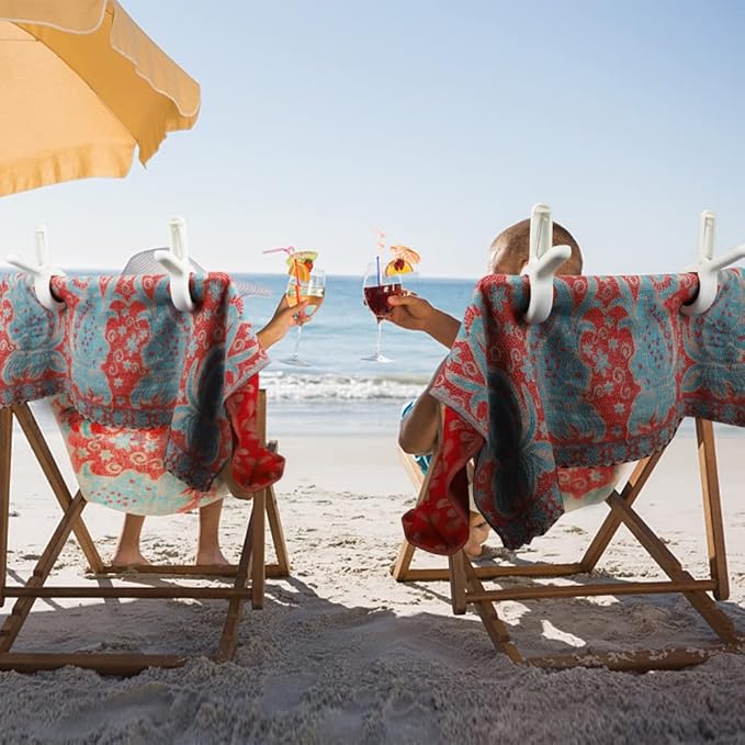 Beach Towel Clip, 10 PCS Cloth Pins, Quilt Drying Clip, Plastic Clothespins, Strong Grip Holder to Dry Laundry on Clothesline and Hanging Rack(6 Small and 4 Large Random Color)