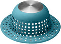 Shower Drain Hair Catcher, Bathtub Drain Cover Foldable Silicone Shower & Tub Protector for Pop-Up & Regular Drains