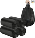 2-4 Gallon Portable Trash Bags,120 Counts Thicken portable Small Garbage Bags for Office, Kitchen,Bedroom Trash Can,Strong Trash Bags（Black）