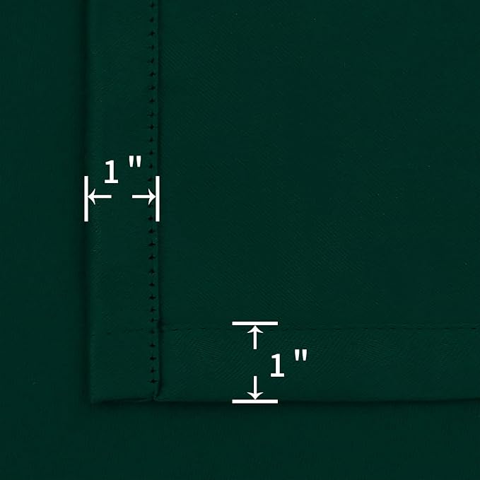 BGment Blackout Curtains 90 Inch Length 2 Panels for Living Room - Dark Green Thermal Insulated Room Darkening Drapes with Rod Pocket Christmas Decor for Bedroom, 52 x 90 Inch