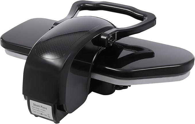 Intelligent Steam Press with 5 Fabric Setting Professional Steamer 1600W for Home/Business 36inch Non-stick Large Pressing Surface Auto Shutoff & Temp Settings Digital Touch Screen (Black)