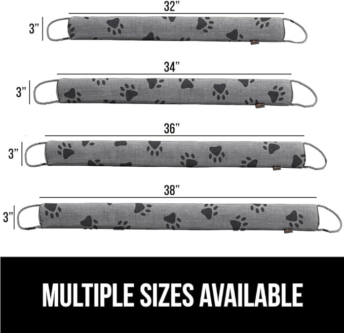 GORILLA GRIP Door Draft Stopper for Bottom of Doors, Weather Stripping Seal Blocks Hot Air, Noise, Bugs, Keeps Cold AC in, Sound Proofing Easy Install Gap Filler, Home Essentials, 34 Inch, Paws