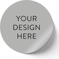 100 Custom Vinyl Stickers - Upload Your own Image, Text, Design, Logo - Personalized Logo Labels for Handmade, Packaging, Bottle, Jars, Candle, Brand Stickers (Gray, 5x5)