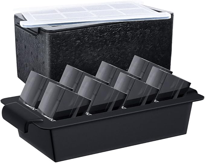 TINANA Upgrade 2 Inch Clear Ice Cube Tray Make 8 Large Square Crystal Clear Ice Cube Maker for Cocktail, Whiskey & Bourbon Drinks, Gifts for Men