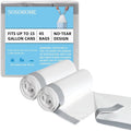 15 Gallon Tall Kitchen Trash Bags Drawstring - 1.2 Mil Thick White Garbage Bag for Office Kitchen, 45 Count