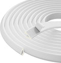 V Shape Foam Weather Stripping Door Frame Seal Strip 2Pcs×26FT White, Draft Stopper, Insulation Winter, Weatherstripping, Gap Sealing, Soundproofing, Self-Adhesive Used for Exterior Front Door Side