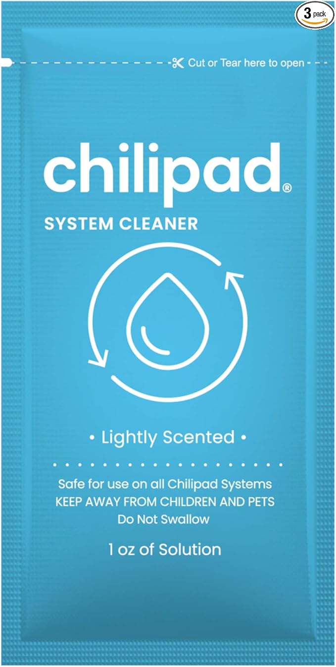 Chilipad Sleep System Cleaner – For Regular Maintenance and Deep Cleaning of the Chilipad Bed Cooling Systems – 1 Ounce of Cleaning Solution (3 Pack)