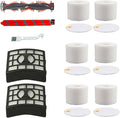 Soft Bristle Brushroll Roller Hepa Foam Filter Replacement Parts Compatible with Shark DuoClean NV800 NV800W NV801 NV801Q NV803 UV810 Vacuum