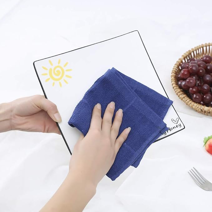 Glynniss Dishcloths Kitchen Highly Absorbent Dish Rags 100% Cotton Dish Cloths for Washing Dishes (red)