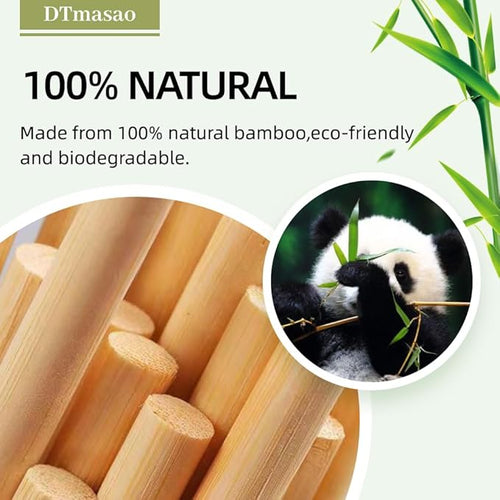 1/4 x 6 Inch 25 PCS Dowel Rods Wood Sticks Wooden Dowel Rods - Unfinished Bamboo Sticks - for Crafts and DIYers